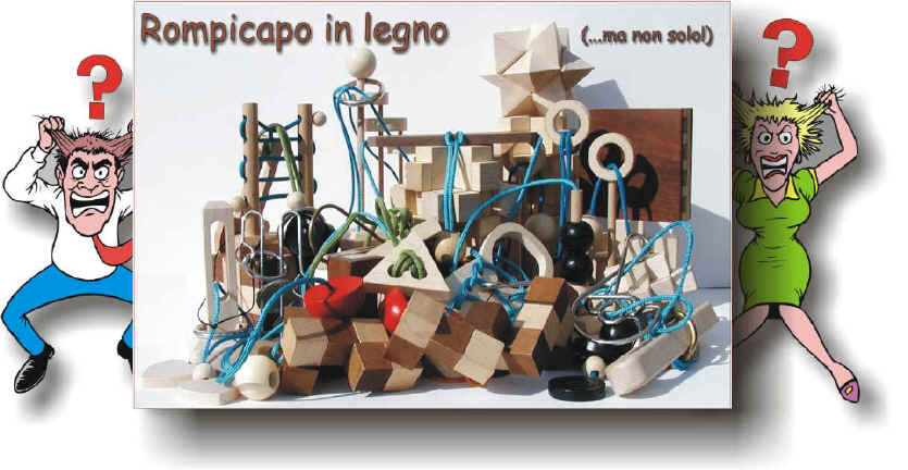 Rompicapo in legno, ma non solo: molti dei nostri rompicapo